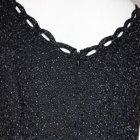 J Kara Black beaded formal Tank Top - Picture 5 of 8